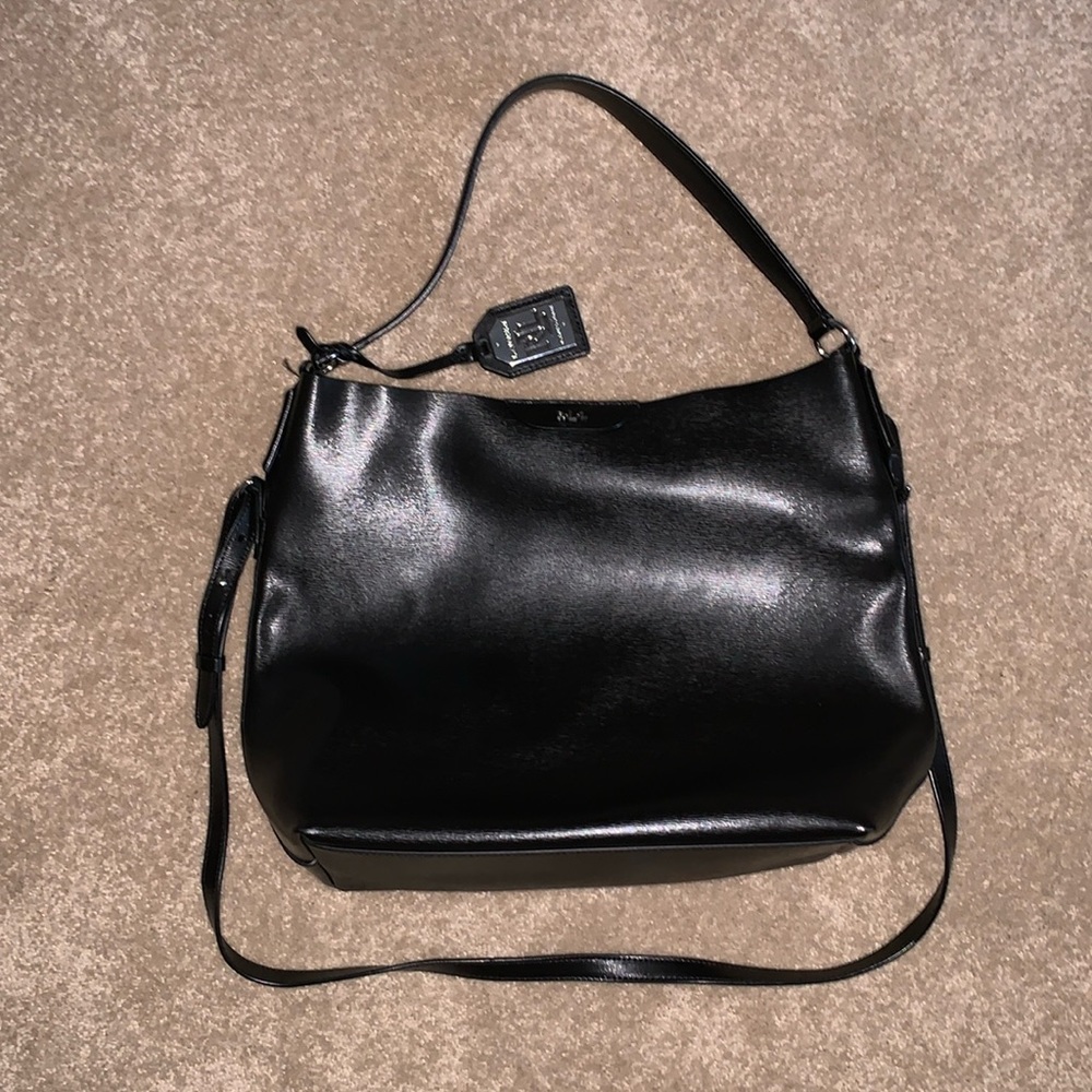 Ralph Lauren Black Leather 2 Way Bag